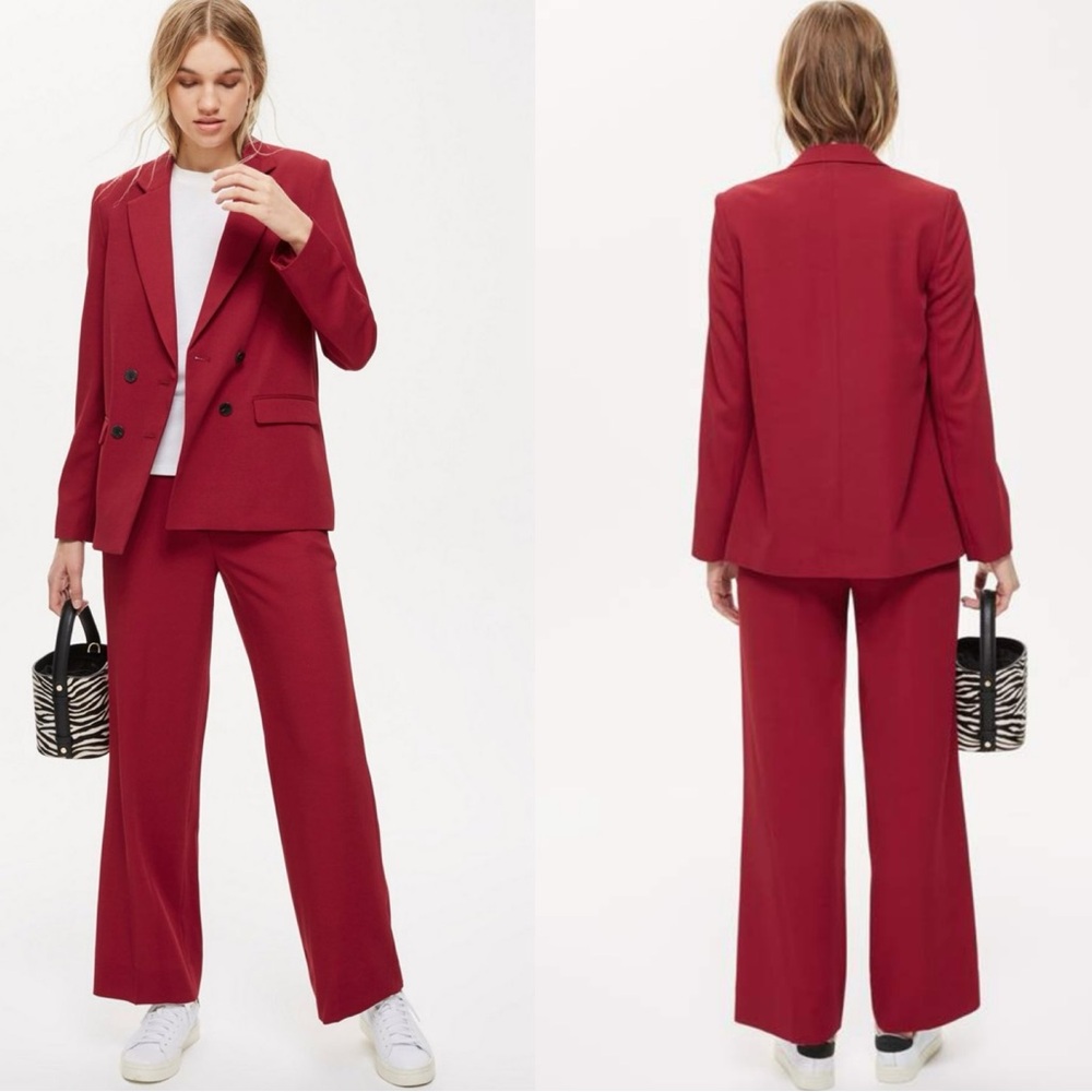 Top Shop Slouch Burgundy Suite Size 4/ Small